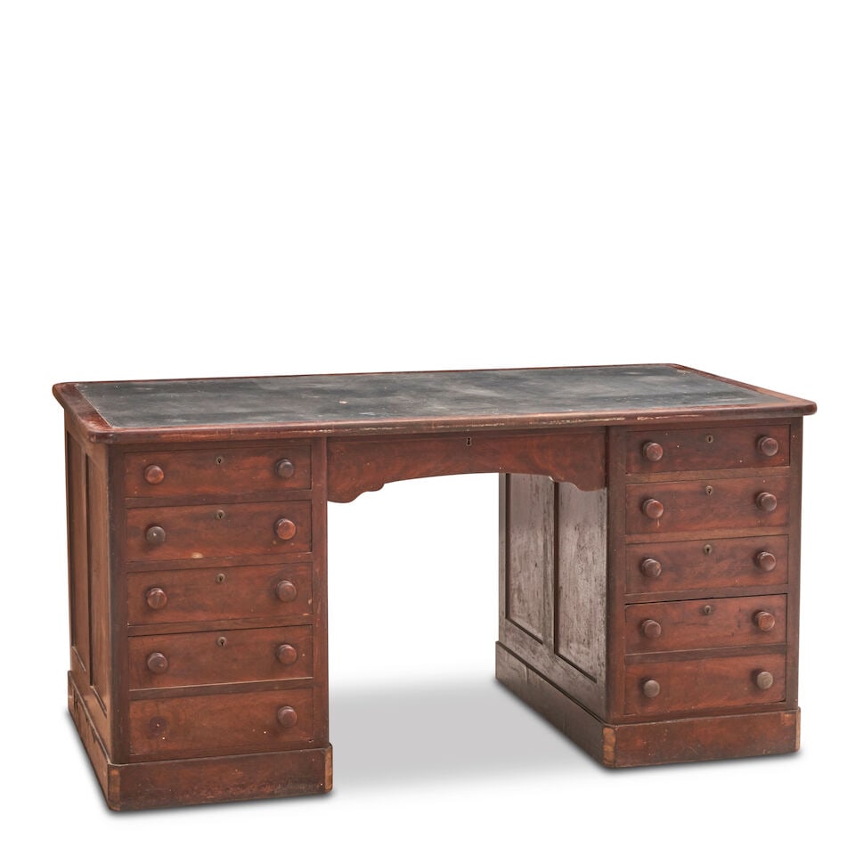 Late Classical Mahogany Banker's Desk signed Stephen Smith, Boston, Massachusetts, c. 1840 - 2