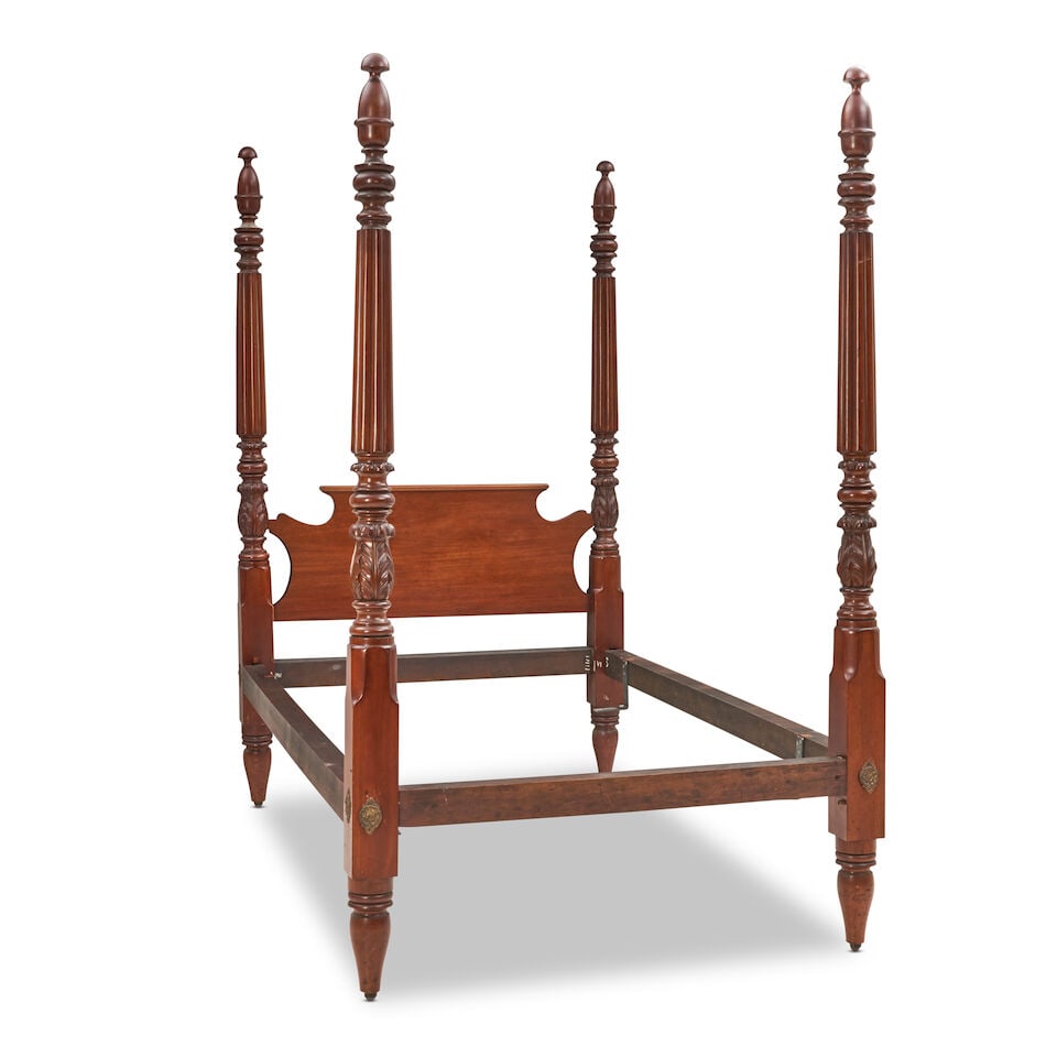 Federal Mahogany Four-post Bedframe Massachusetts, c. 1820 and later - 2