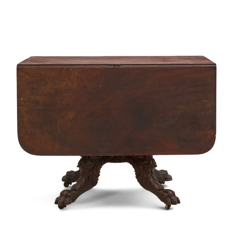 Classical Carved Mahogany Drop-leaf Table New York, New York, c. 1820 - 2