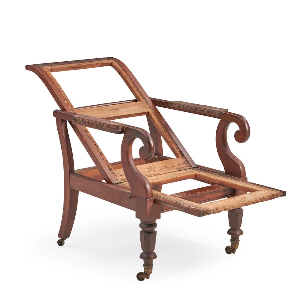 Classical Mahogany Semi-reclining Lolling Chair Boston, Massachusetts, c. 1825 - 2