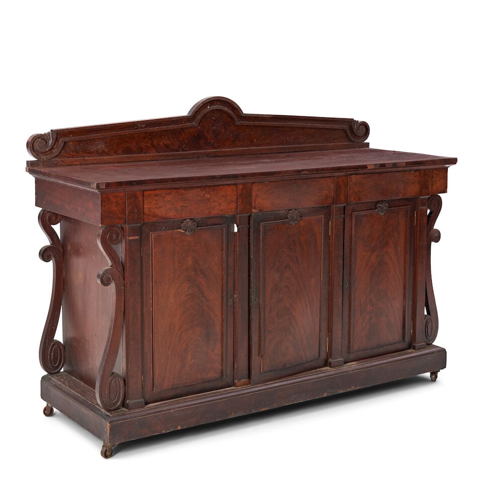 Late Classical Carved Mahogany and Mahogany Veneer Sideboard Salem, Massachusetts, c. 1830 - 2