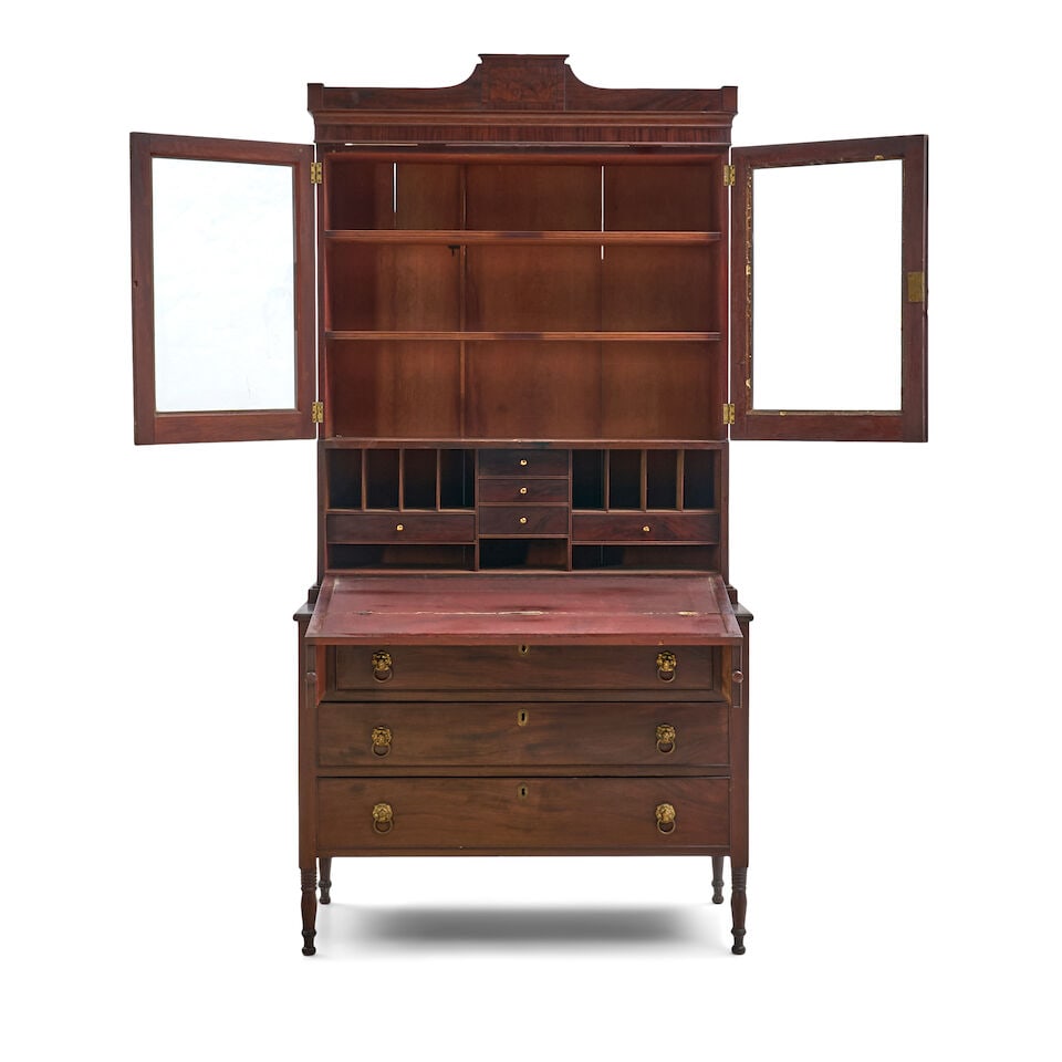 Federal Mahogany and Mahogany Veneer Secretary Desk Boston, c. 1810 - 2