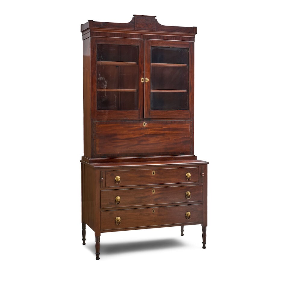 Federal Mahogany and Mahogany Veneer Secretary Desk Boston, c. 1810 - 3