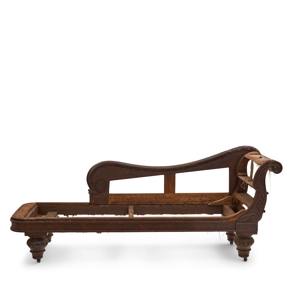 Classical Carved Mahogany Recamier Boston, Massachusetts, c. 1820-25 (1 of 2)