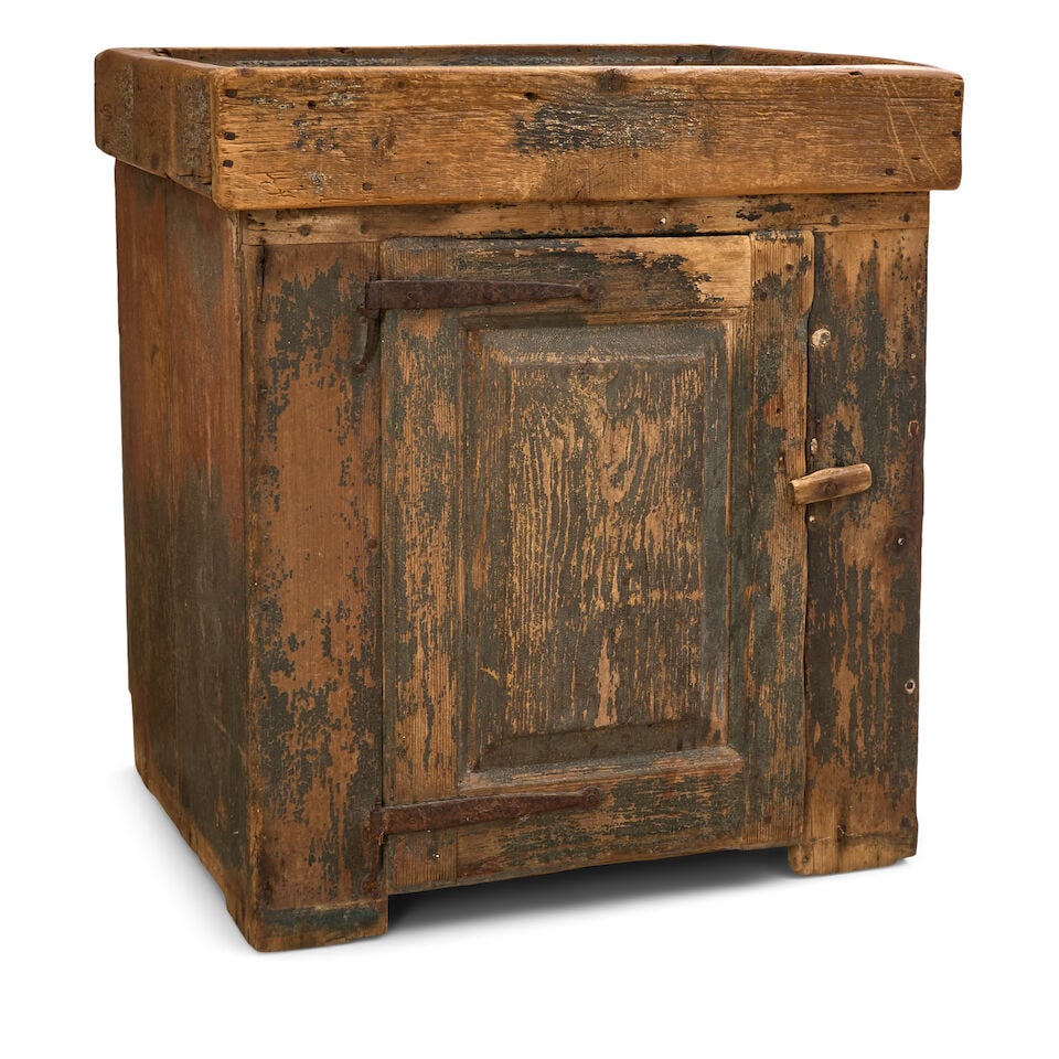 Painted Pine Dry Sink North America, 19th century - 2