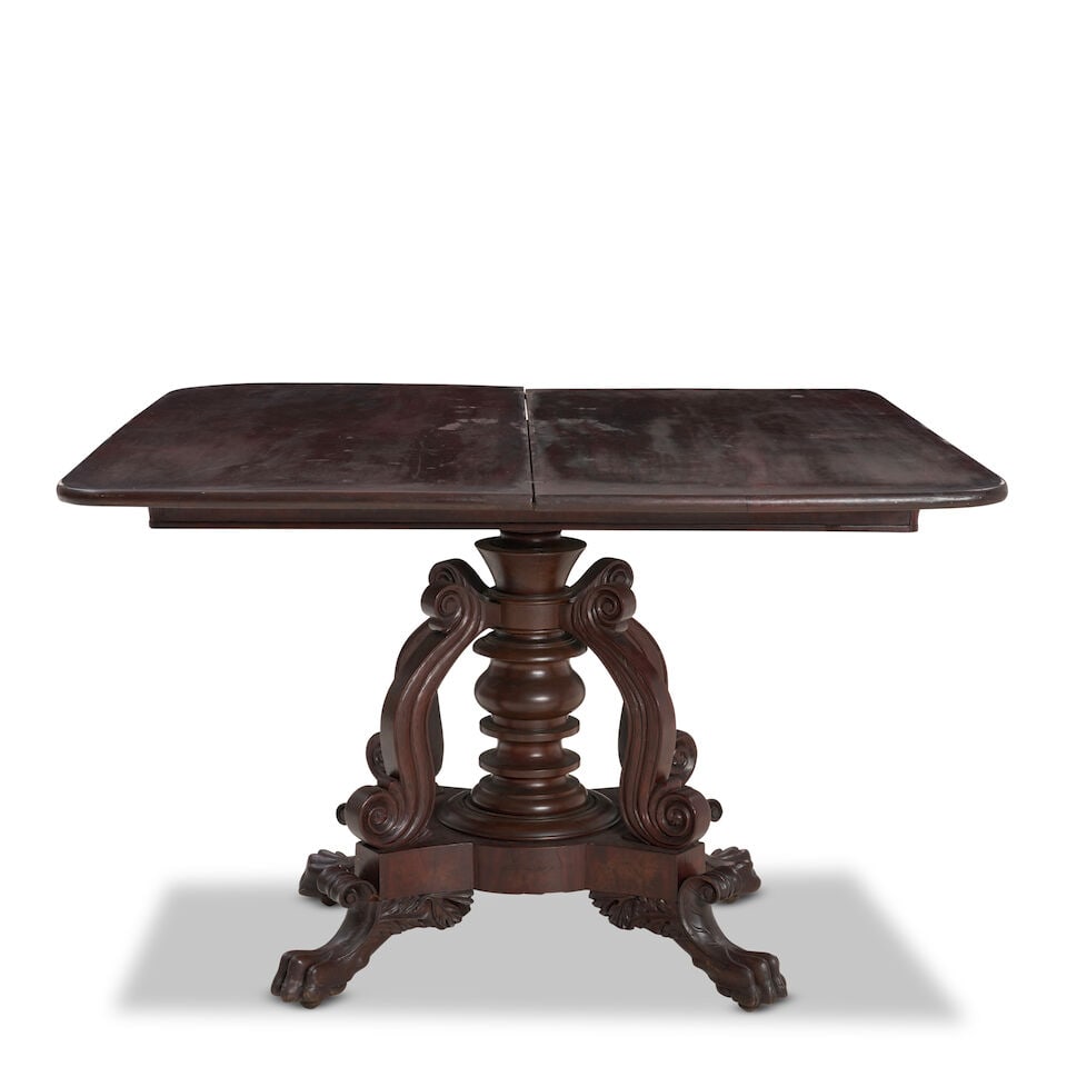 Elaborate Classical Carved Mahogany and Mahogany Veneer Card Table Philadelphia, Pennsylvania,... (1 of 5)