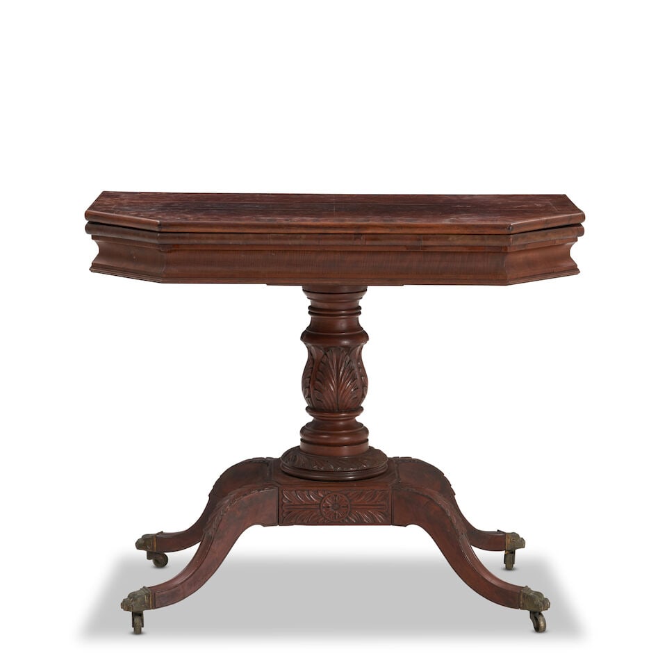 Federal Carved Mahogany and Mahogany Veneer Card Table Philadelphia, Pennsylvania, c. 1810-15 - 3