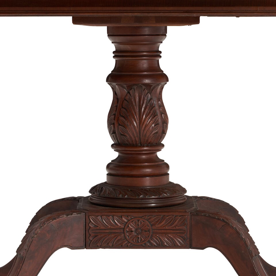 Federal Carved Mahogany and Mahogany Veneer Card Table Philadelphia, Pennsylvania, c. 1810-15 - 4