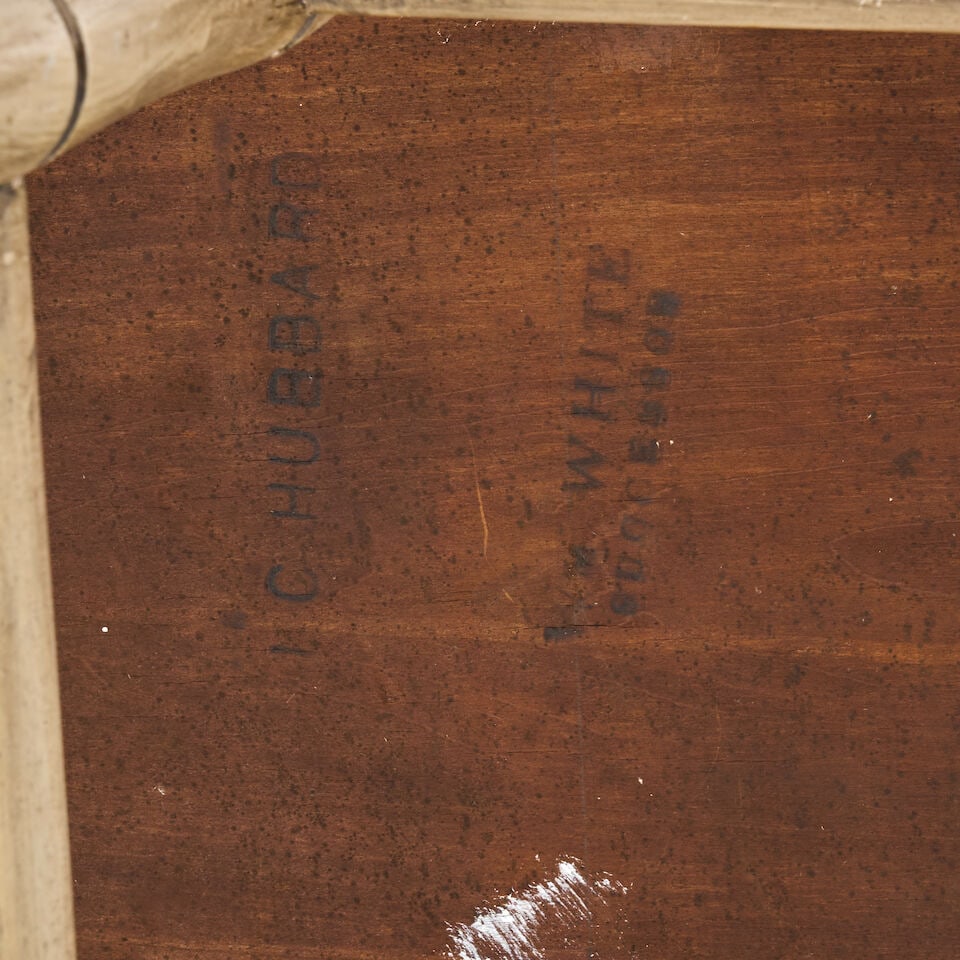 White Painted Windsor Deacon's Bench William White (c. 1838-1913), successor to John C. Hubbard ... - 3