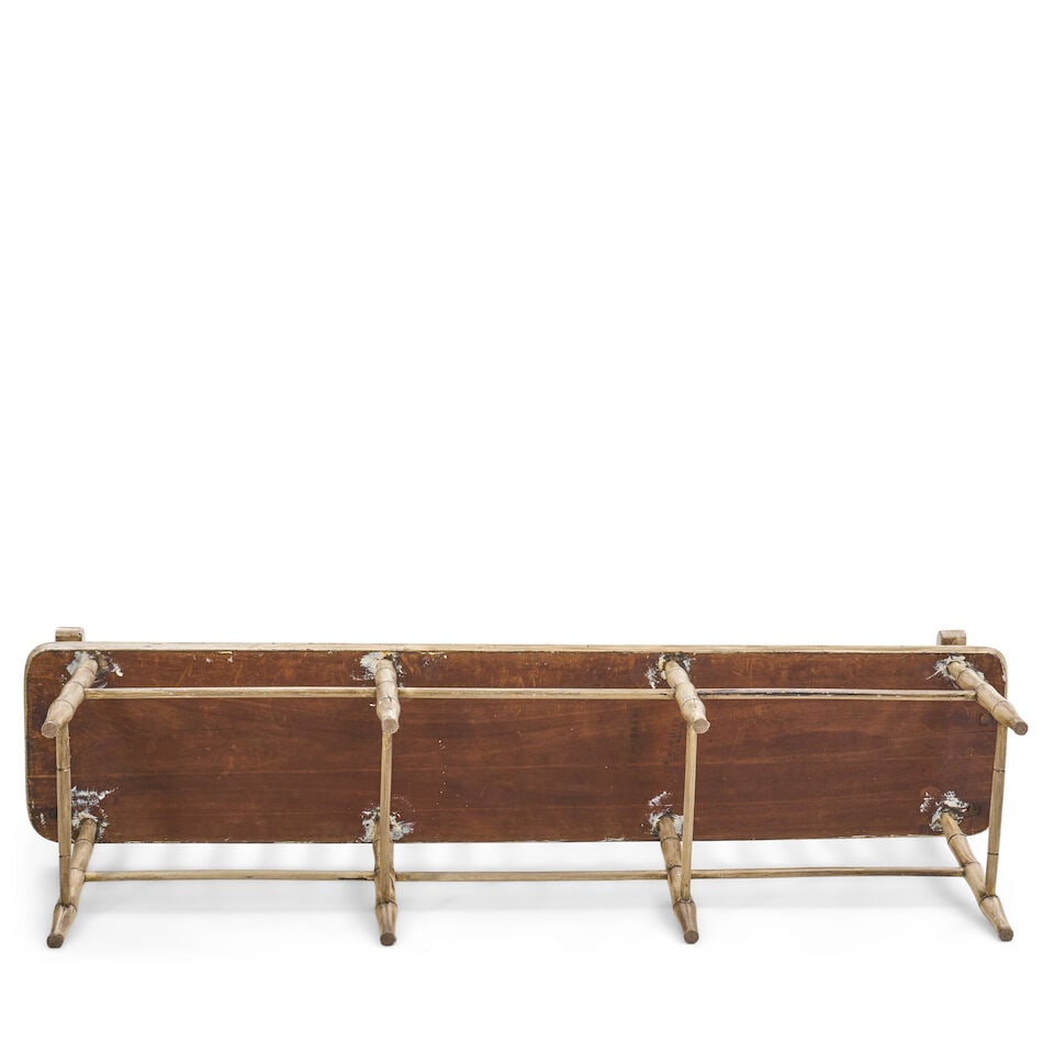 White Painted Windsor Deacon's Bench William White (c. 1838-1913), successor to John C. Hubbard ... - 4