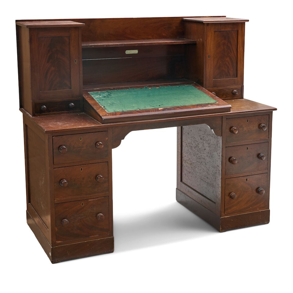 Late Classical Mahogany and Mahogany Veneer Bank Desk Boston, Massachusetts, c. 1840 - 2