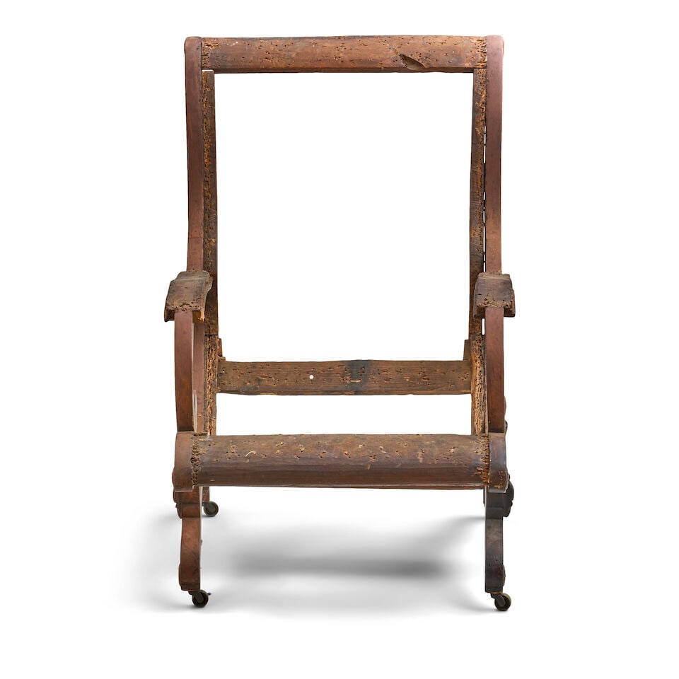Classical Carved Mahogany Lolling Chair Northeastern United States, c. 1830 (1 of 2)