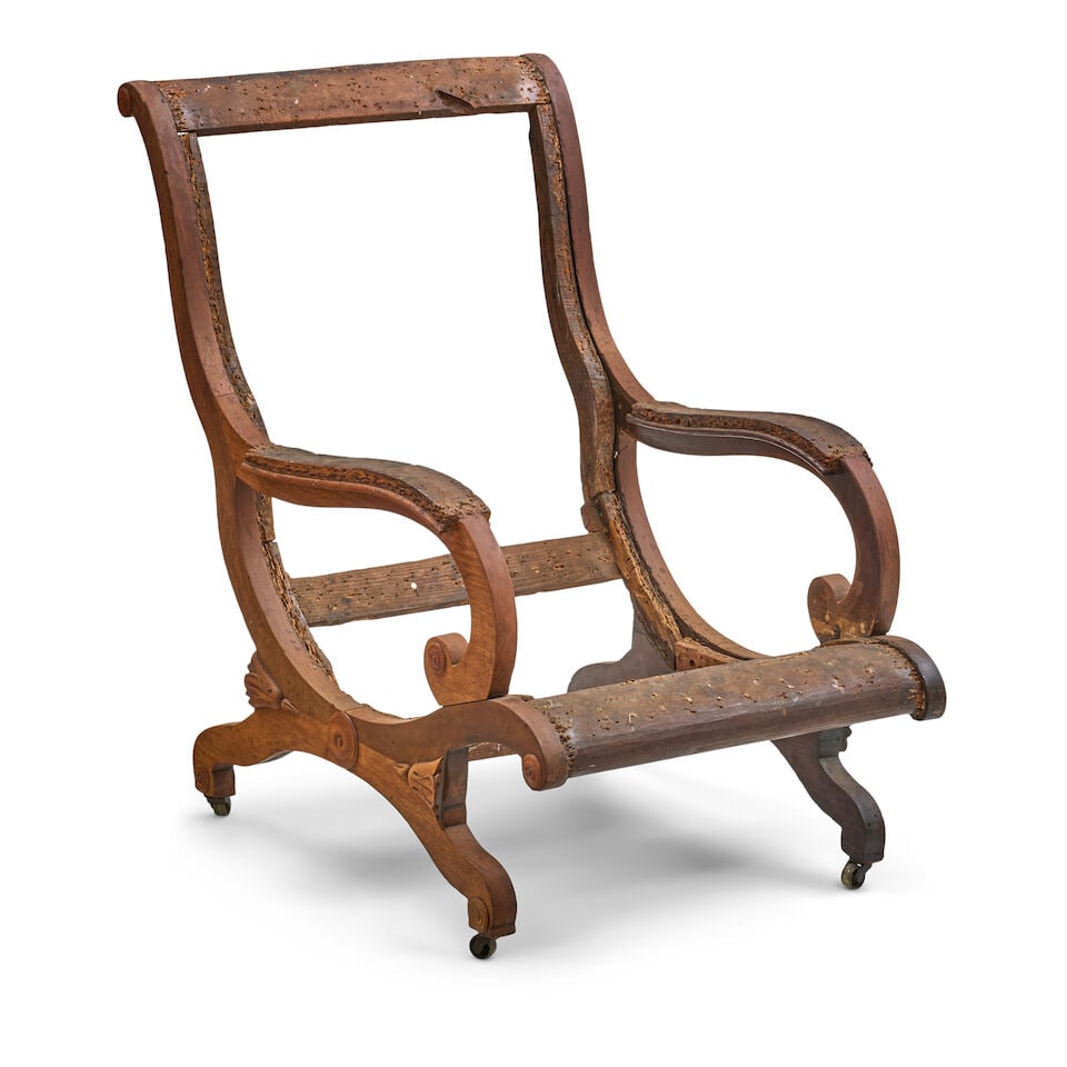 Classical Carved Mahogany Lolling Chair Northeastern United States, c. 1830 - 2