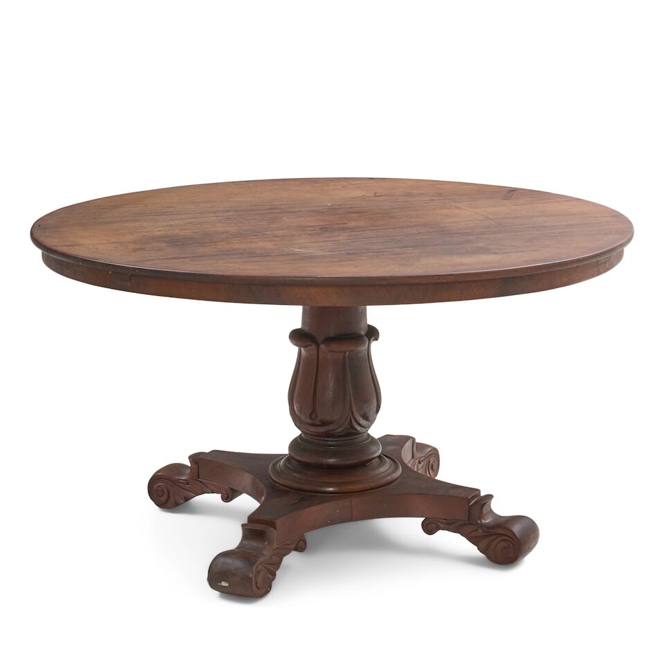 Classical Mahogany Round-top Center Table Philadelphia, Pennsylvania, c. 1825 - 2