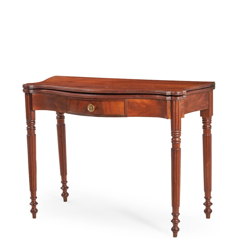 Federal Mahogany, Mahogany Veneer, and White Pine Card Table Massachusetts, c. 1815 - 2