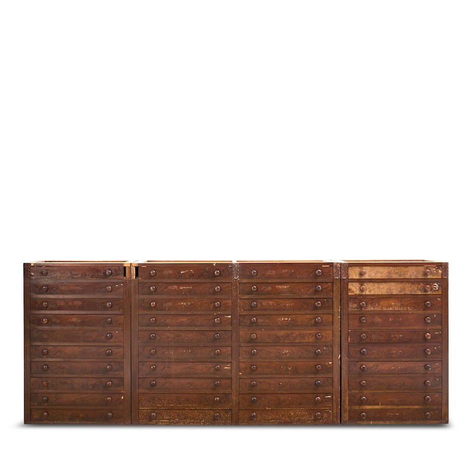 Late Classical Mahogany Curiosity Cabinet SetNortheastern United States, c. 1830-40 (1 of 3)