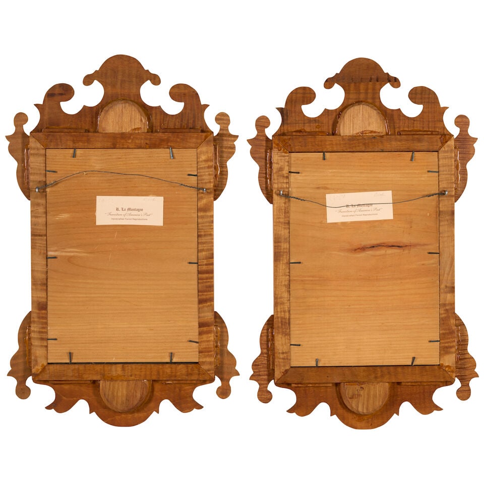 Two Small Chippendale Style Mirrors Raymond LaMontagne, Jr. (1939-2024), Rhode Island, c. 1990 - 2