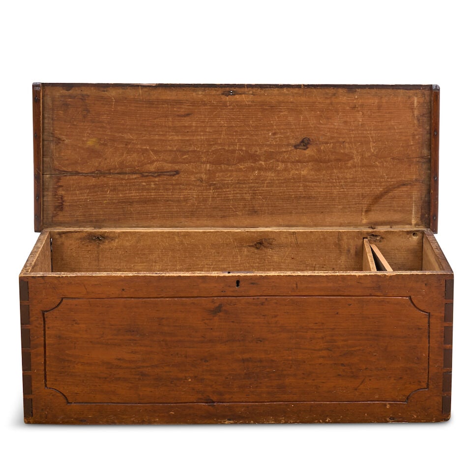 Carved Pine Blanket Chest Northeastern United States, Early 19th century and later - 3