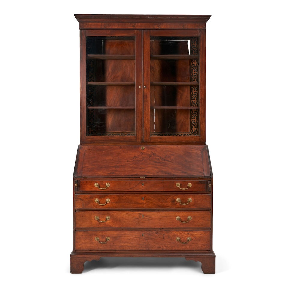 Federal Mahogany and White Pine Desk and Bookcase United States, early 19th century (1 of 2)