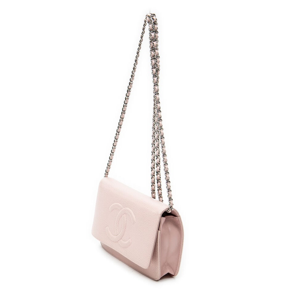 Chanel, circa 2013. Sac Wallet on Chain en cuir rose clair. Chanel, circa 2013. 'Wallet on Chain... - 2