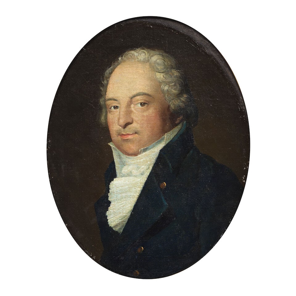 English School, early 19th Century Portrait of Harry Philips, bust length in a blue coat (1 of 3)
