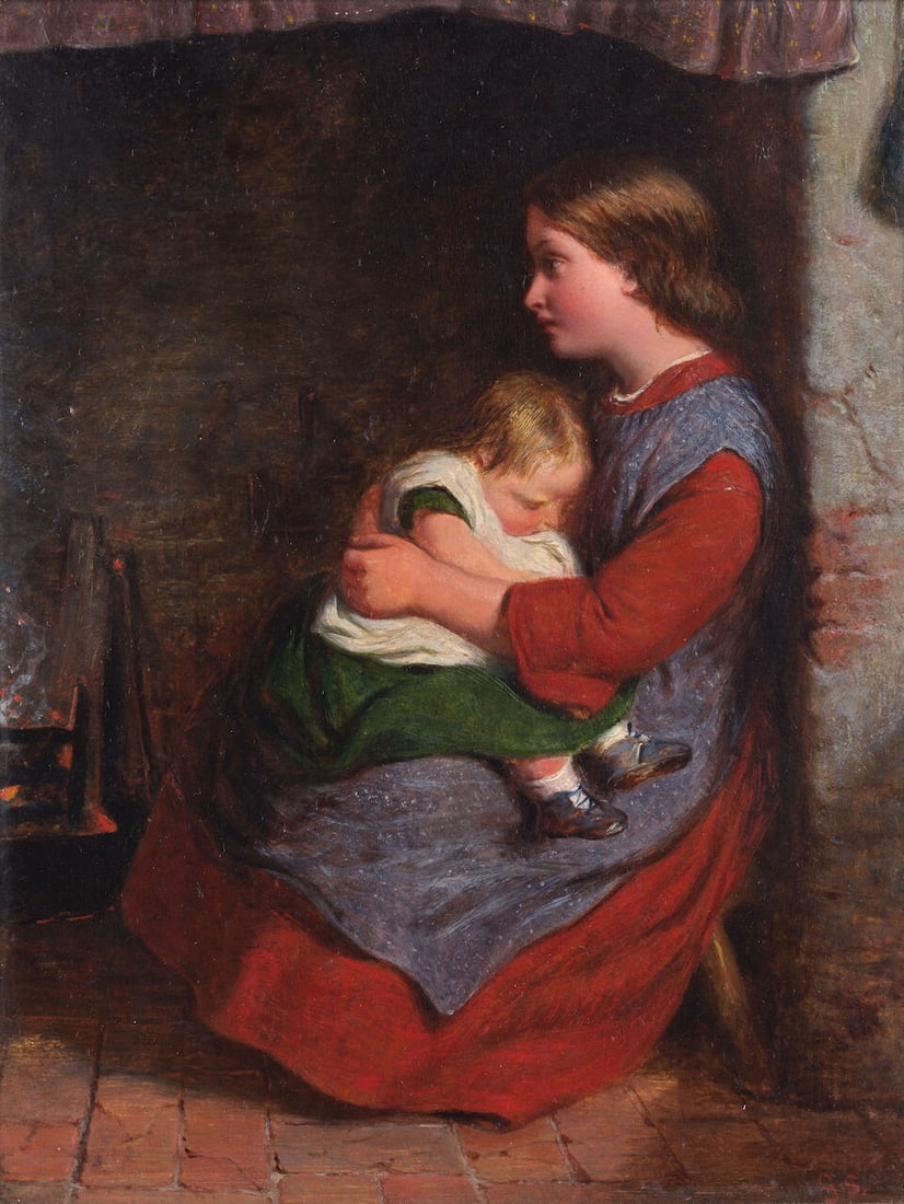 George Smith (British, 1829-1901) Sisterly love (1 of 3)