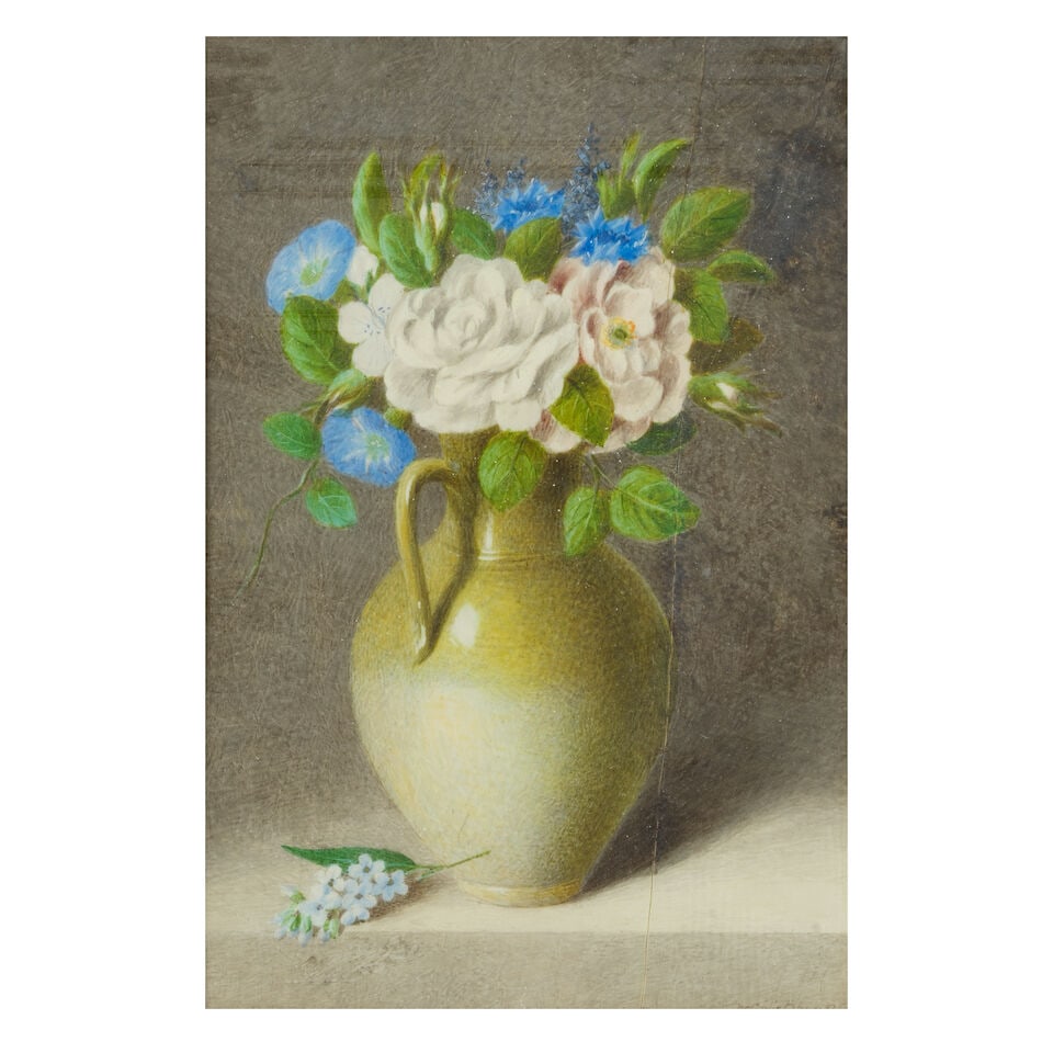 William Cruickshank (British, 1848-1922) Still life of flowers in a green vase (1 of 3)