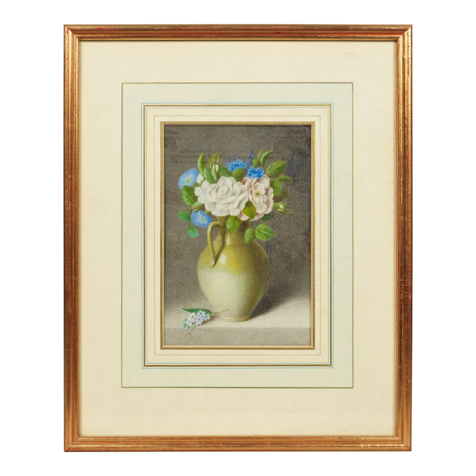 William Cruickshank (British, 1848-1922) Still life of flowers in a green vase - 2