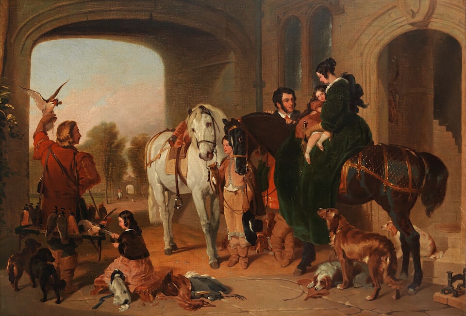 After Sir Edwin Henry Landseer, RA The hawking party (1 of 3)
