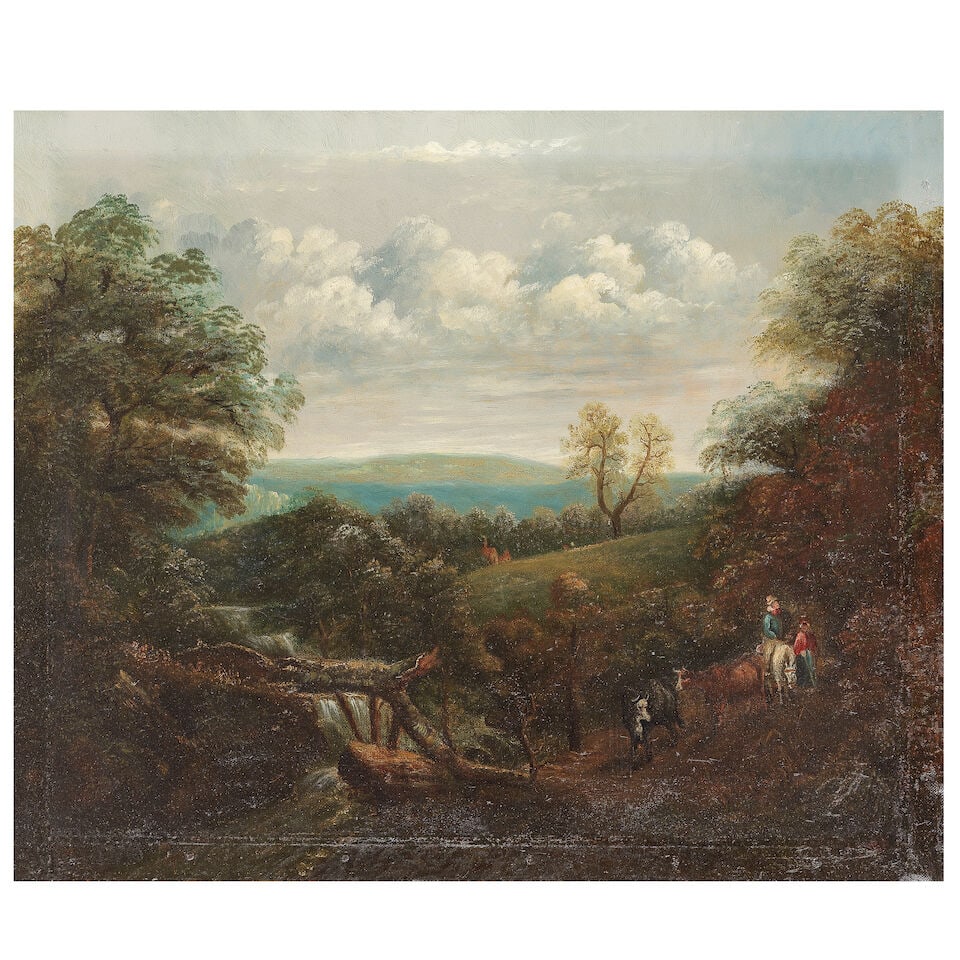 English School, early 19th Century A country path (1 of 3)