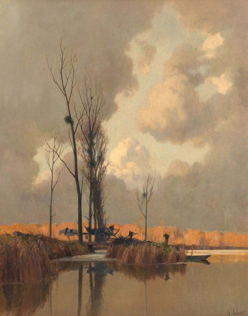 Alexandre Jacob (French, 1876-1972) The reed gatherers (1 of 3)