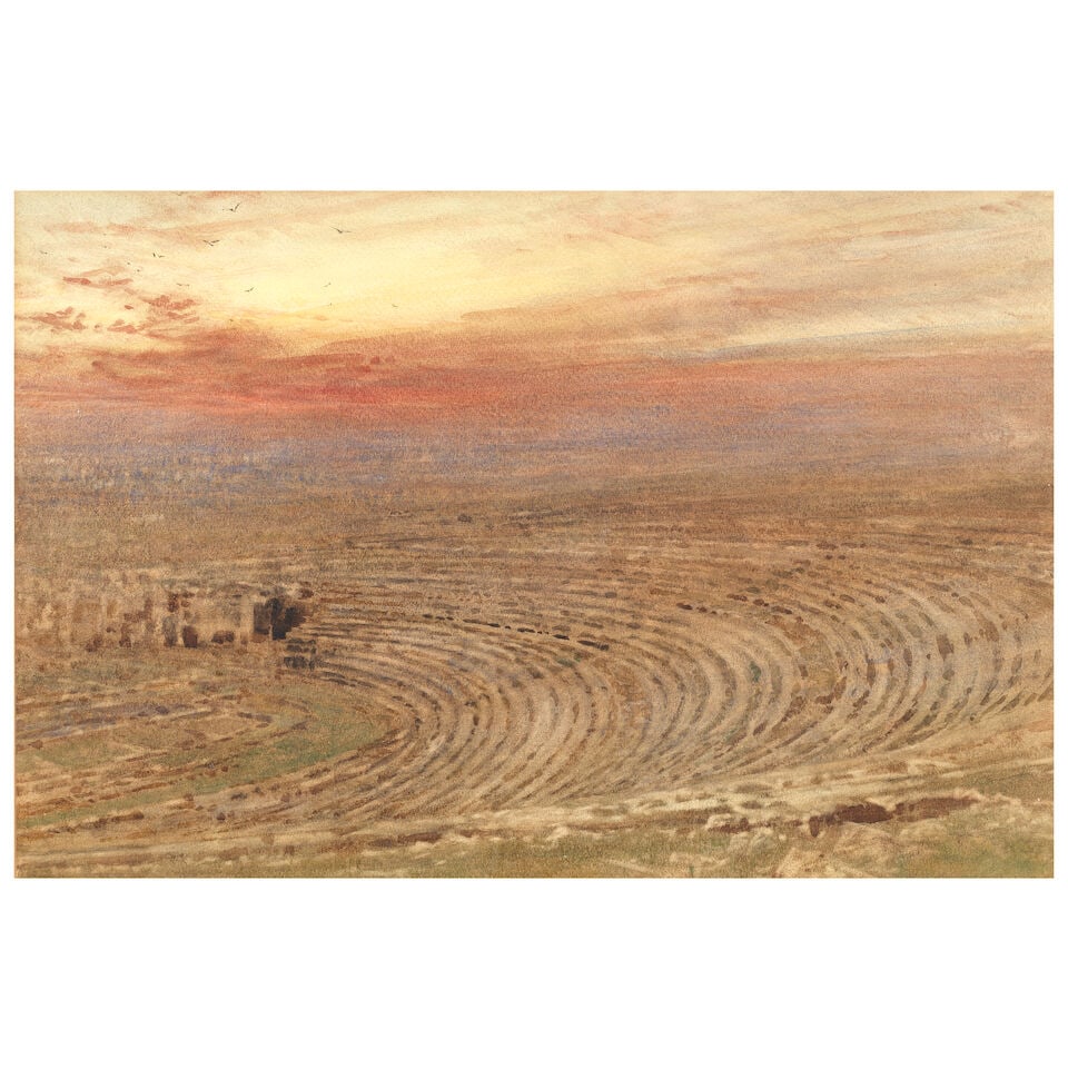 William Matthew Hale (British, 1849-1929) The Greek Theatre, Syracuse, Sicily (1 of 3)