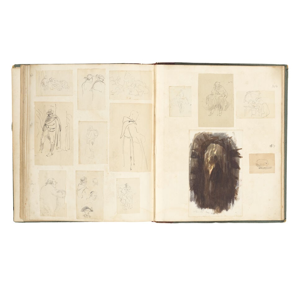 Keeley Halswell (British 1832-1891) A group of watercolours and pencil drawings of Italy in por... - 2