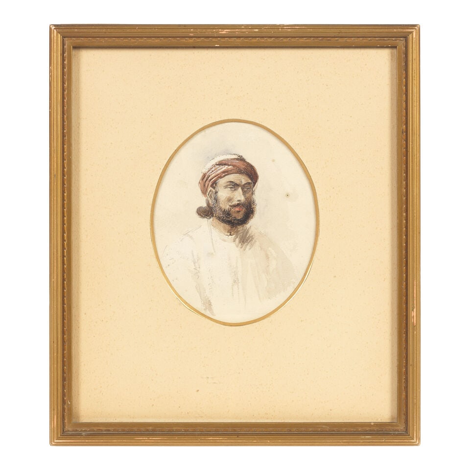 Circle of William Simpson (British, 1823-1899) Abdullar (framed as oval ) - 2