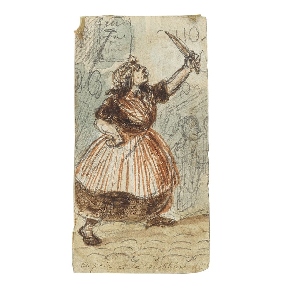 French School, 19th Century 'du pain et la constitution de...' (1 of 3)
