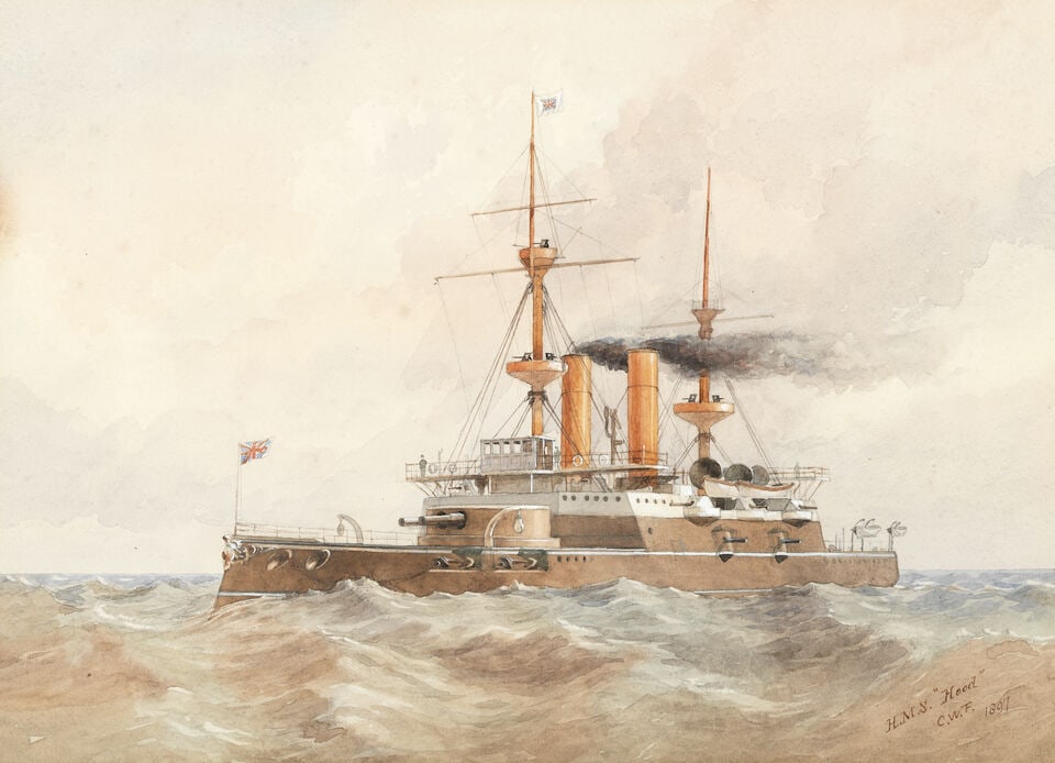 William Mackenzie Thomson (British, 19th/20th century) The Minotaur-class armoured frigate HMS M... - 3