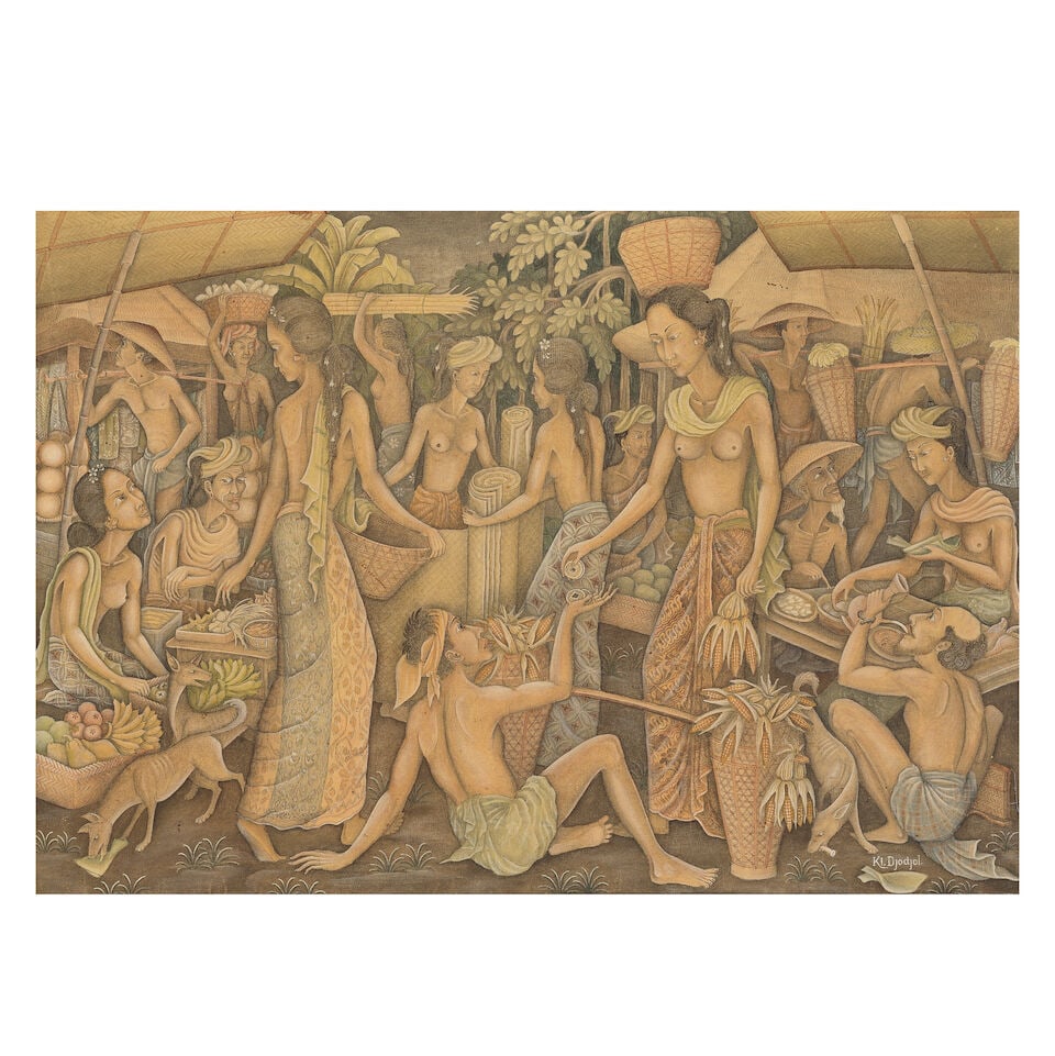 Ketut Djodjol (Indonesian, born 1940) 'Dari Tebesaja district Peliatan', Ubud, Bali (1 of 3)