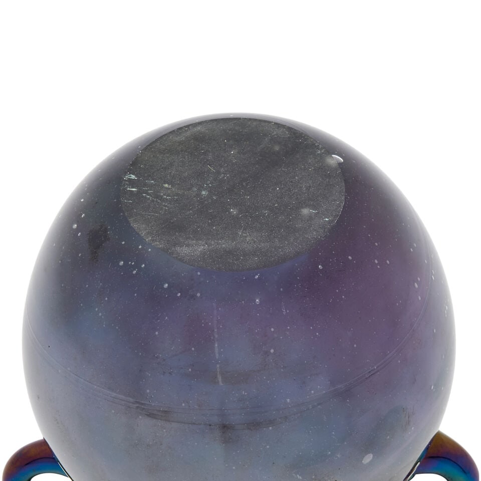 EARLY DALE CHIHULY (BORN 1941) TWO-HANDLED VASE Seattle, Washington, early 1970s, blown iridesce... - 2