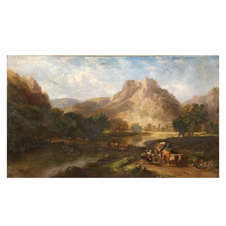 English School, 19th Century View of a castle from a river (1 of 2)