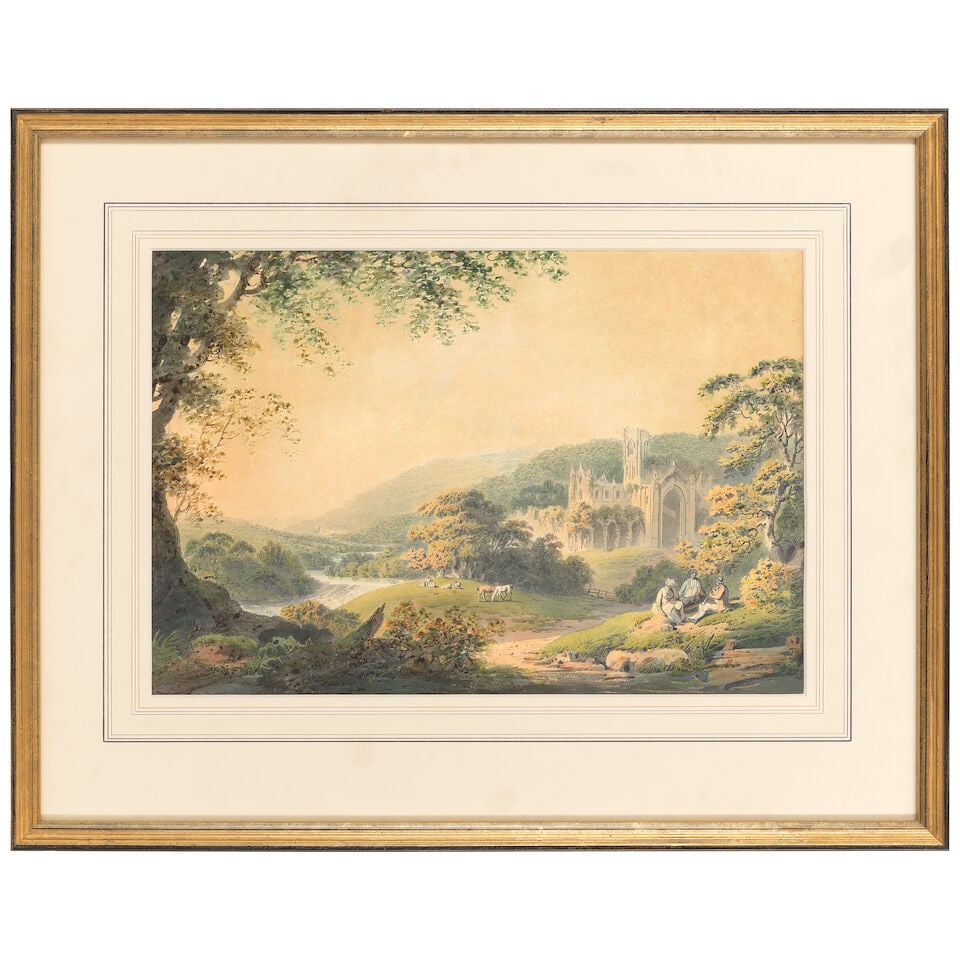 Francis Nicholson (British 1753-1844 London) Kirkstall Abby, West Yorkshire - 2