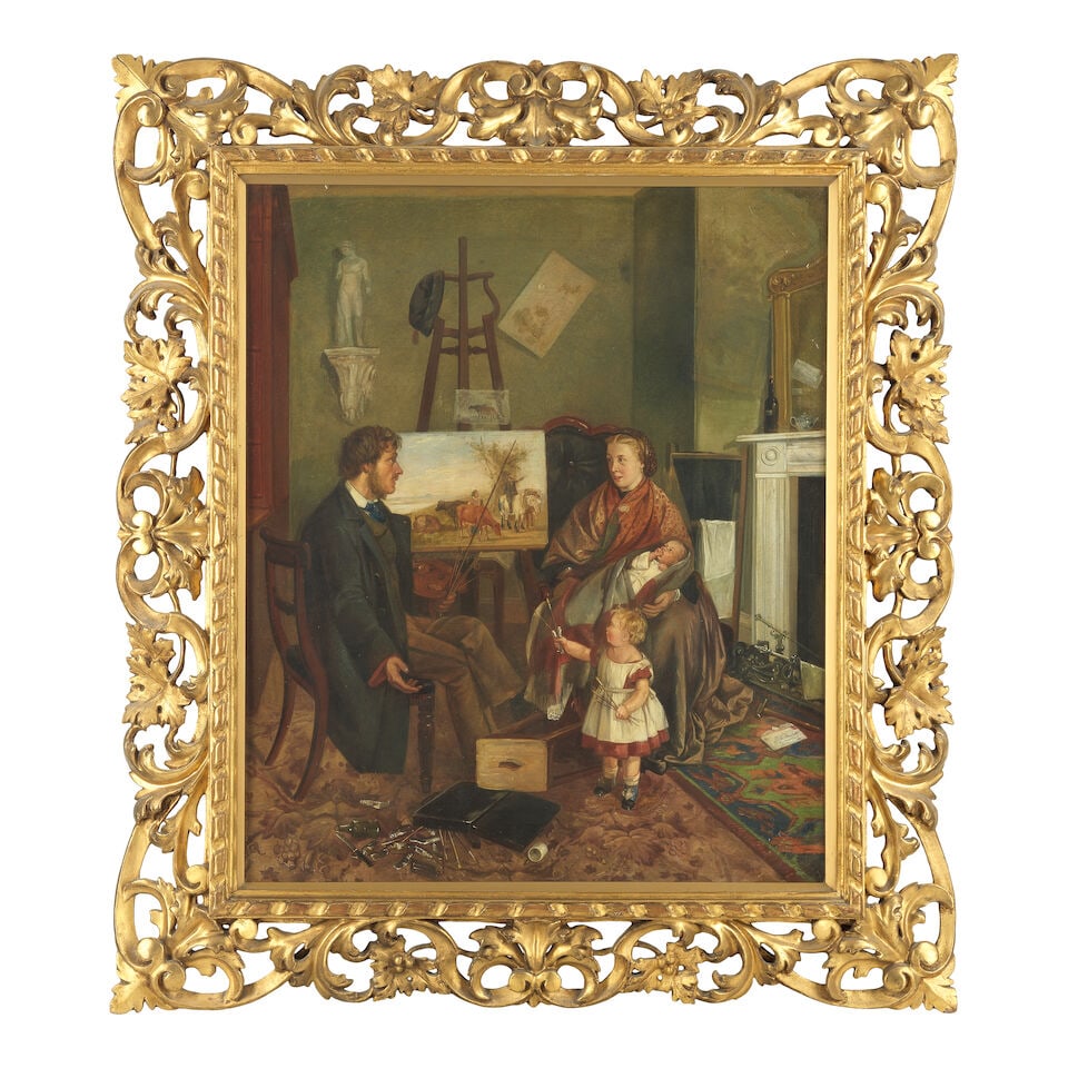 M. C. Hunt (British, 19th Century) The painting lesson - 2