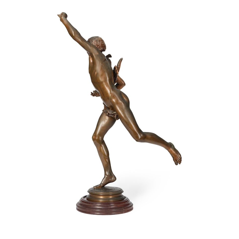 Jean Alexander Joseph Falguière (French, 1831-1900): A patinated bronze figure of Vainqueur... - 3