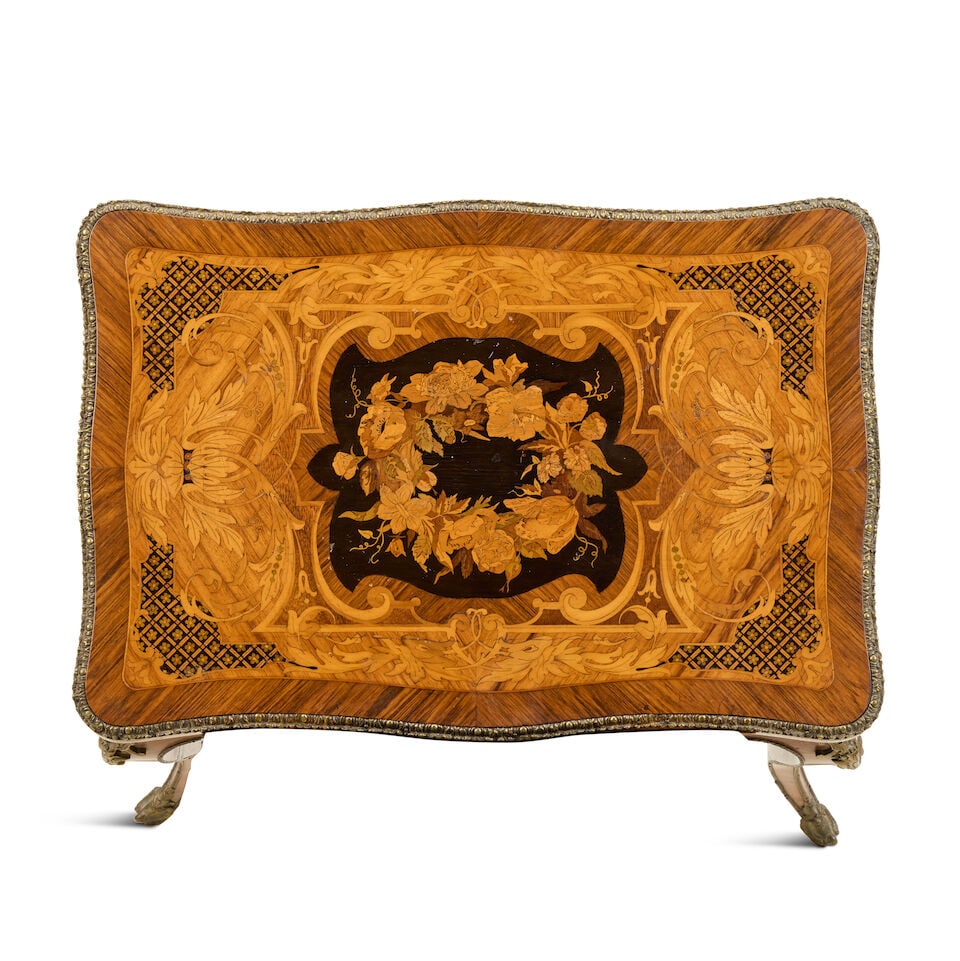 A French mid 19th century ormolu mounted tulipwood, ebonised, stained sycamore and fruitwood mar... - 8