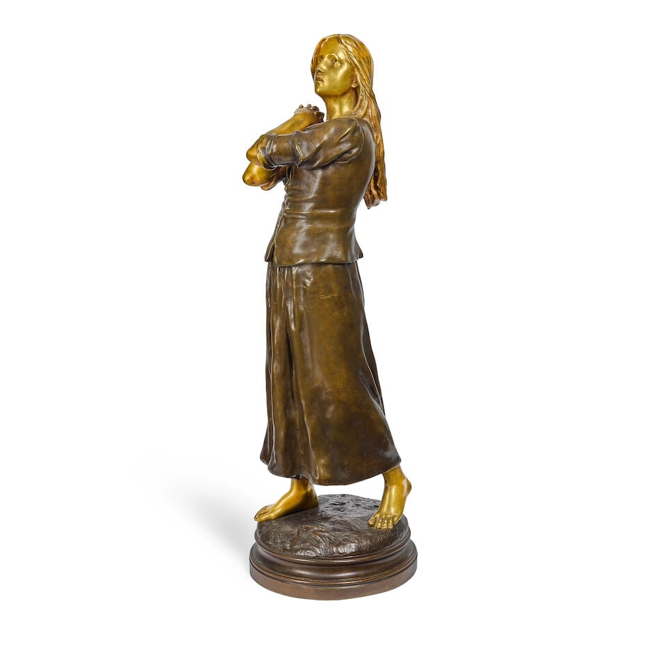 Raoul Larche (French, 1860-1912): A patinated and gilt bronze figure of La Foi ou Jeanne d'Arc - 4