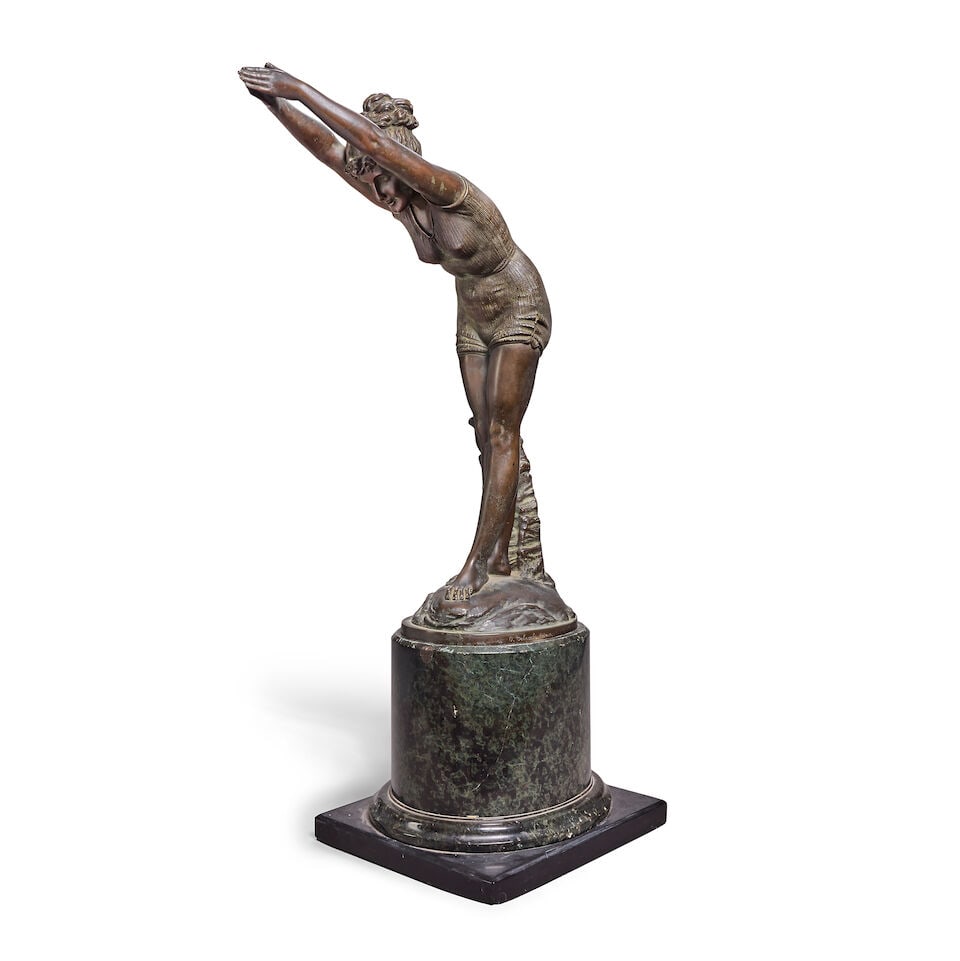 After Ordoardo Tabacchis (Italian, 1831-1905): An early 20th century patinated bronze figure of ... - 3