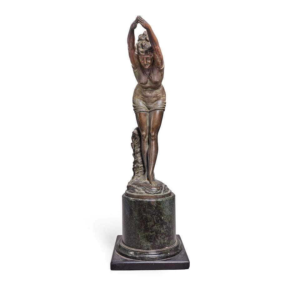 After Ordoardo Tabacchis (Italian, 1831-1905): An early 20th century patinated bronze figure of ... - 4
