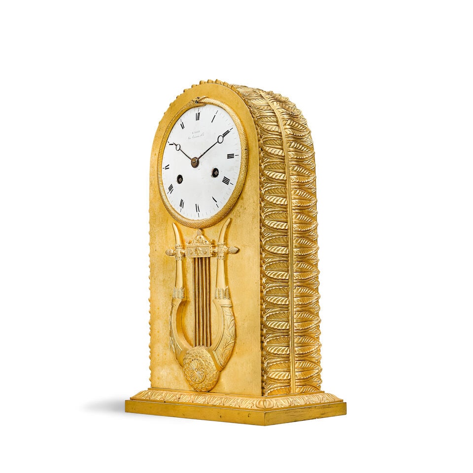 An Empire gilt bronze mantel clock Attributed to Claude Galle (French, 1759-1815) - 3