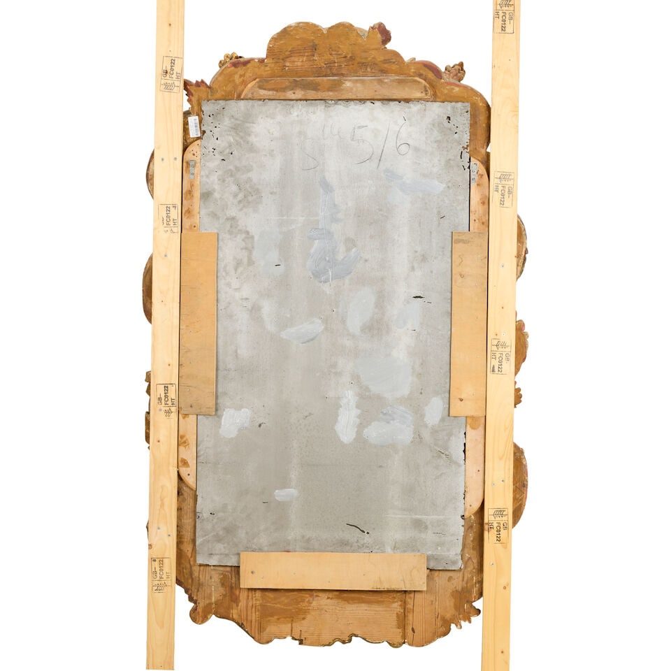 An Italian 19th century Baroque revival giltwood and silvered mirror - 2