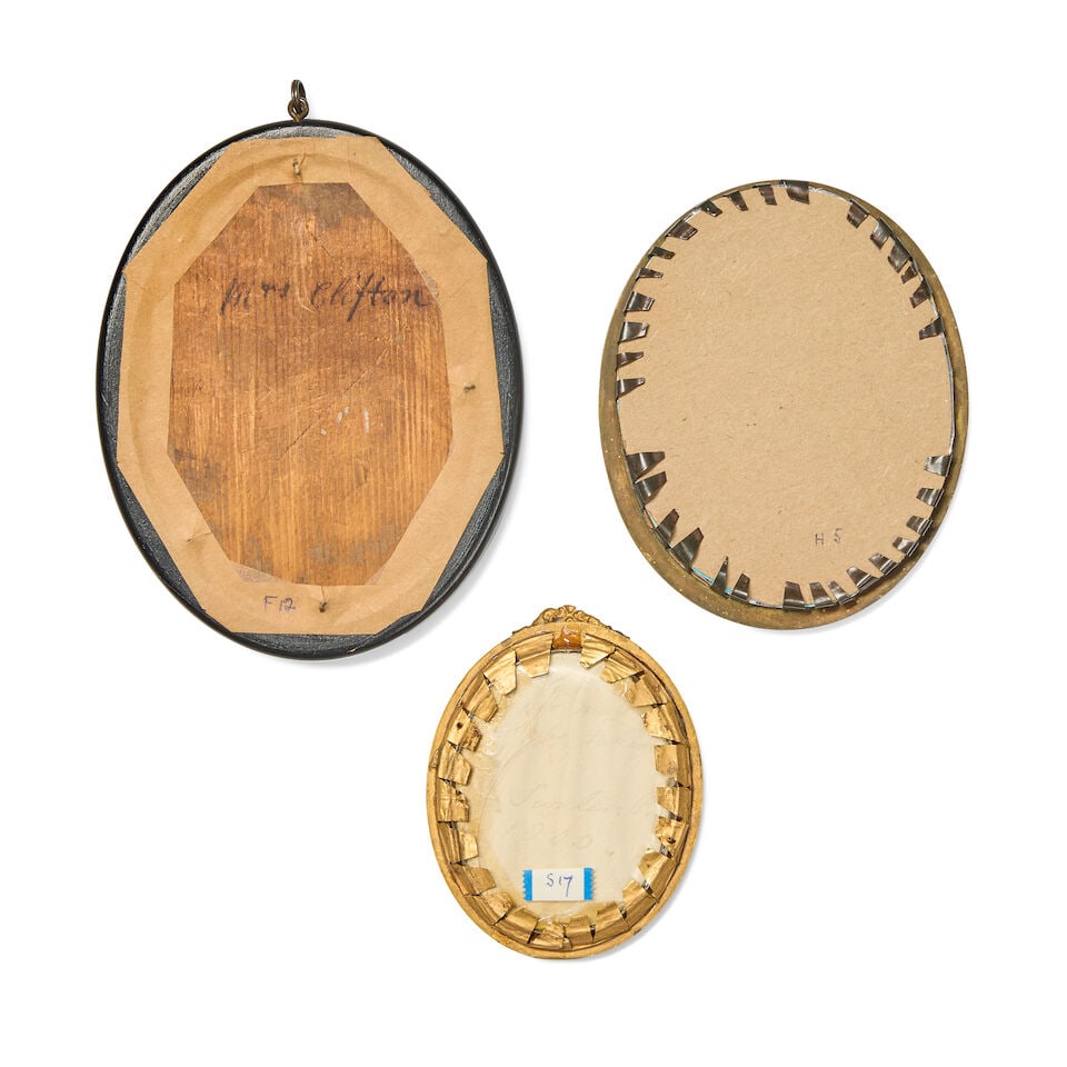 Attributed to Ozias Humphry (English, 1742-1810): An oval ivory miniature portrait miniature of ... - 2
