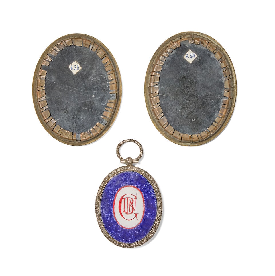 Attributed to Thomas Richmond (English, 1802-1874): Three oval ivory portrait miniatures, one of... - 2